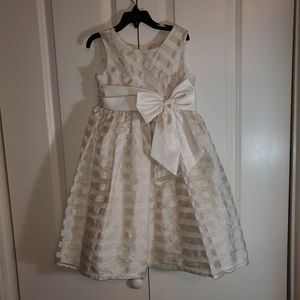 Girls' Soutache Organza T Length Dress